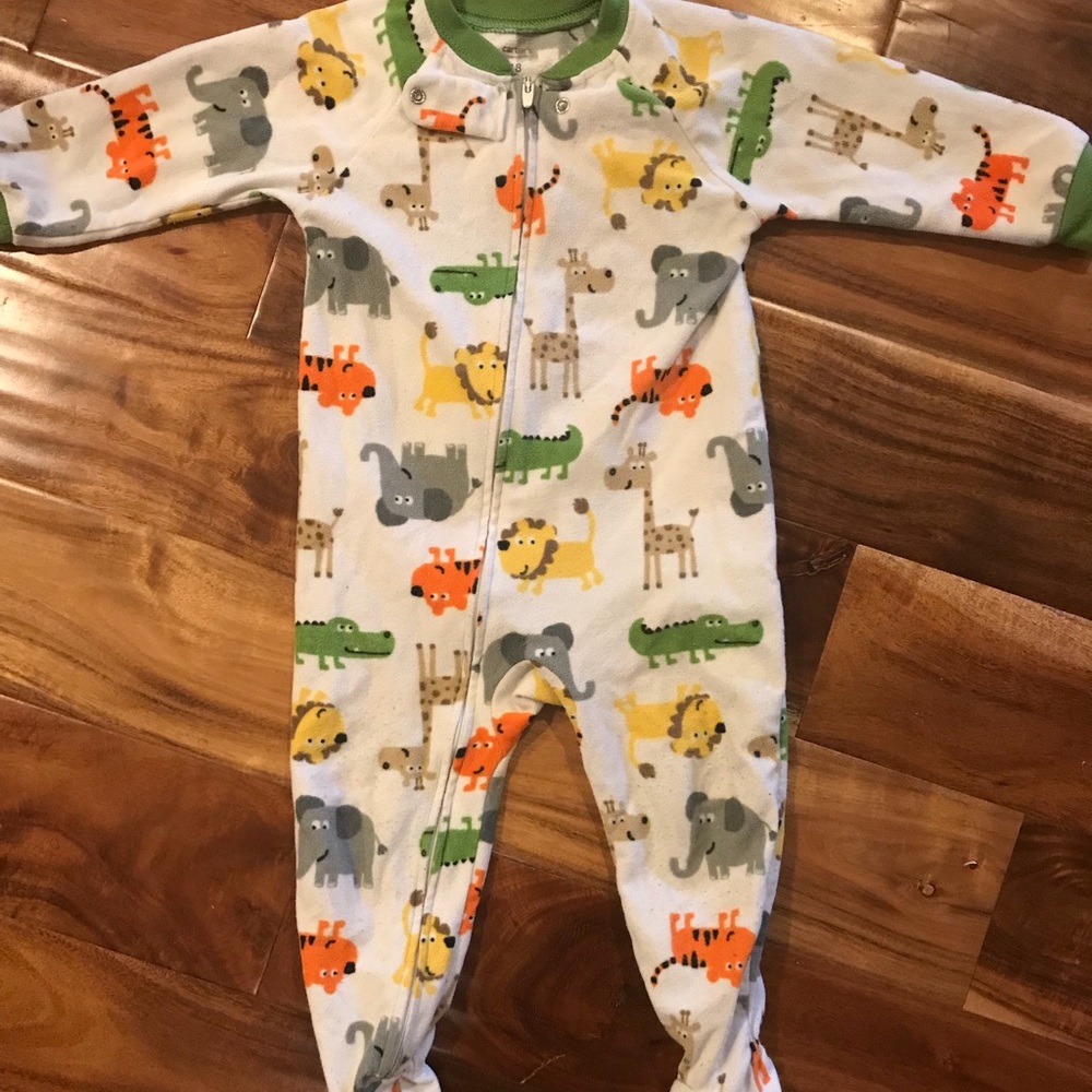Boys fleece footed pajamas